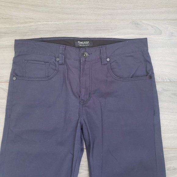 Marc Ecko Men's Straight Leg Slim Fit Trouser Pants Navy Blue Size 32 - Picture 2 of 8